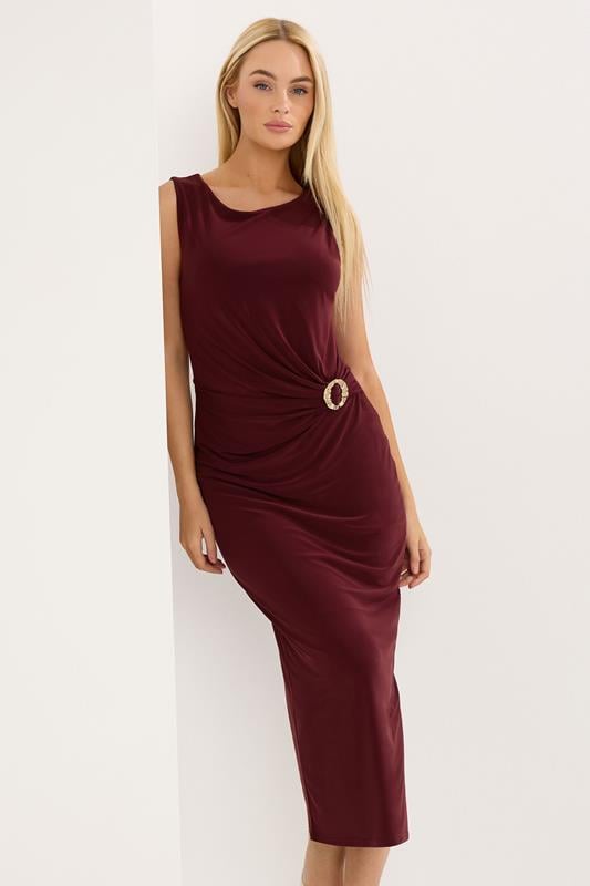 Women's Occasion Dresses STAR Burgandy Red Wrap Dress