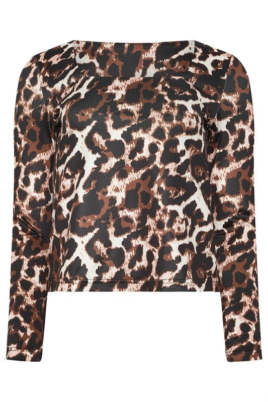 Women's Animal Print Tops STAR Brown Leopard Print Top