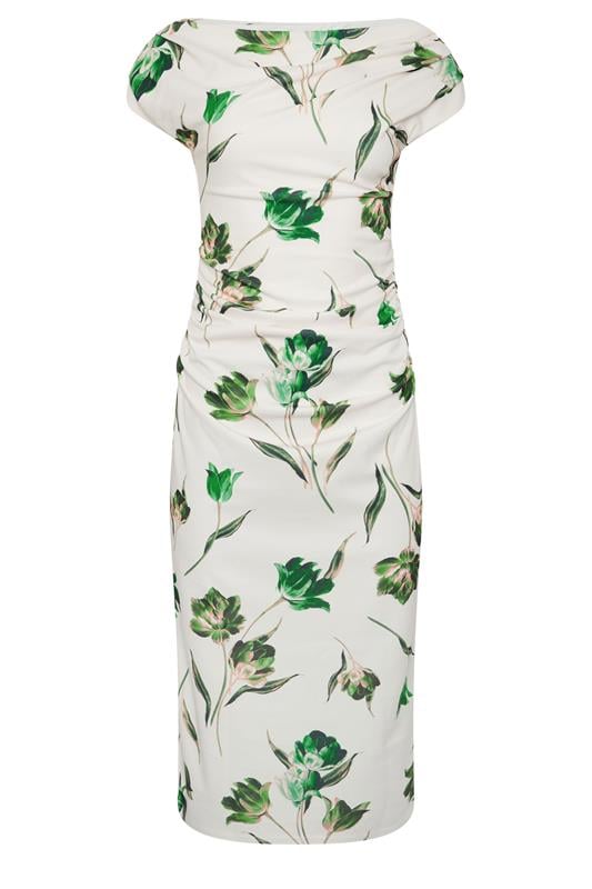 Women's Maxi Dresses STAR White Floral Draped Midi Dress