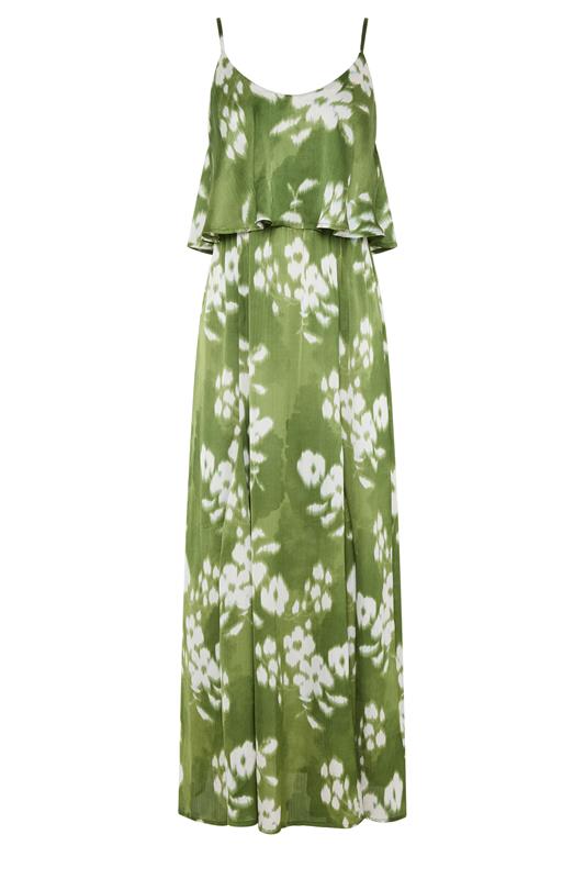 STAR Green Abstract Satin Maxi Dress | StarByJM 5