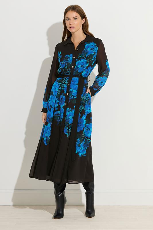 STAR Black Floral Print Shirt Dress | StarByJM 2