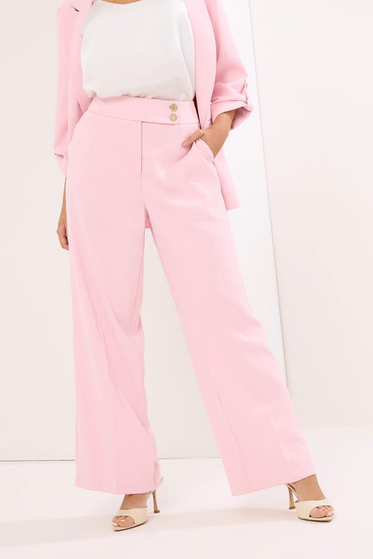 Women's Wide Leg Trousers STAR Light Pink Wide Leg Trousers