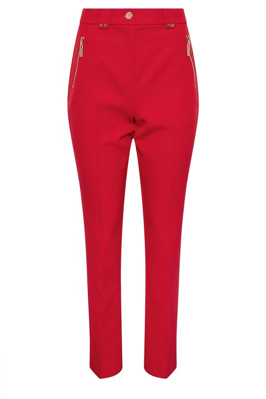 STAR Red Tailored Straight Leg Trousers | StarByJM 5