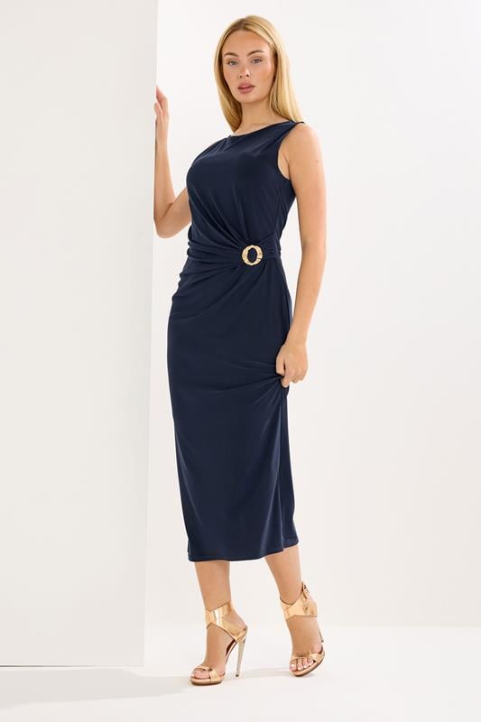 Women's Occasion Dresses STAR Navy Blue Wrap Dress