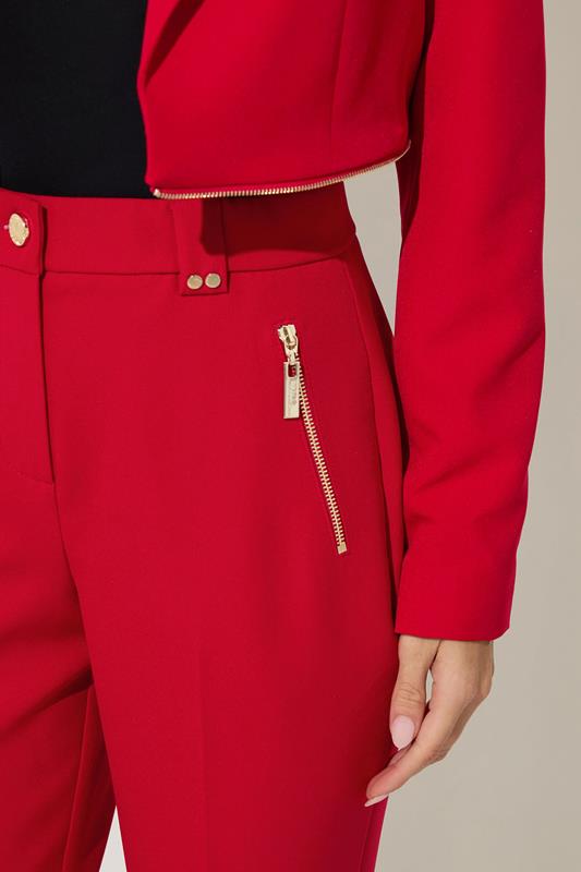 STAR Red Tailored Straight Leg Trousers | StarByJM 4