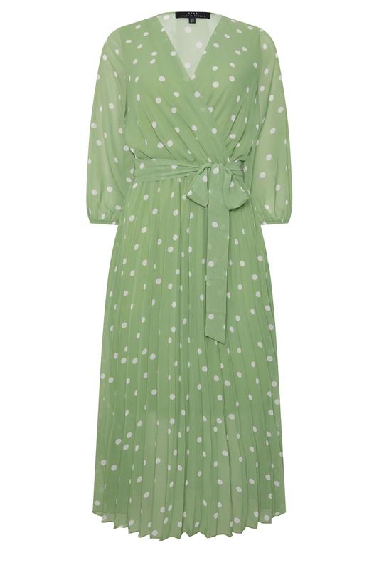 STAR Green Polka Dot Pleated Dress | StarByJM 5