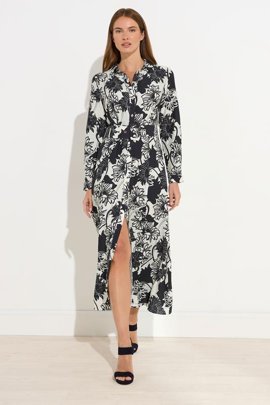 STAR Black Floral Print Button Through Dress | StarByJM 3