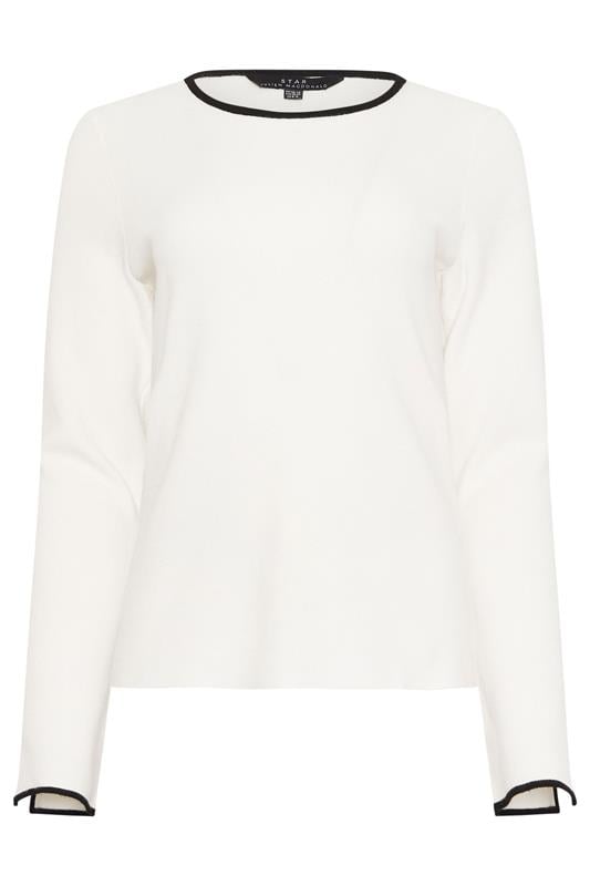 STAR Ivory White Contrast Trim Jumper | StarByJM 2