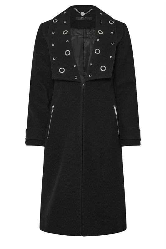 STAR Black Eyelet Collar Coat | StarByJM 7