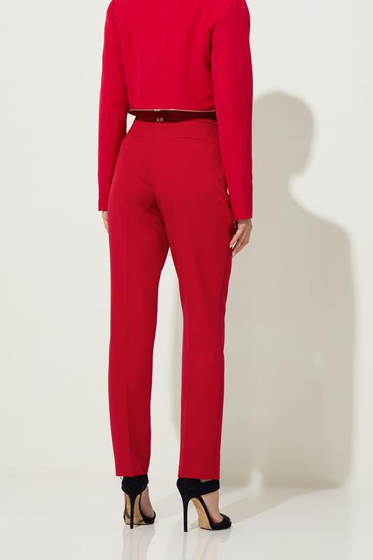 STAR Red Tailored Straight Leg Trousers | StarByJM 4