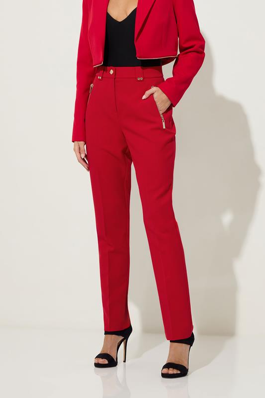 STAR Red Tailored Straight Leg Trousers | StarByJM 2