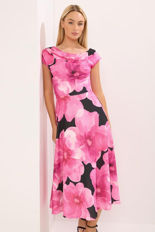 STAR Black Floral Off Shoulder Fit and Flare Dress | StarByJM 1