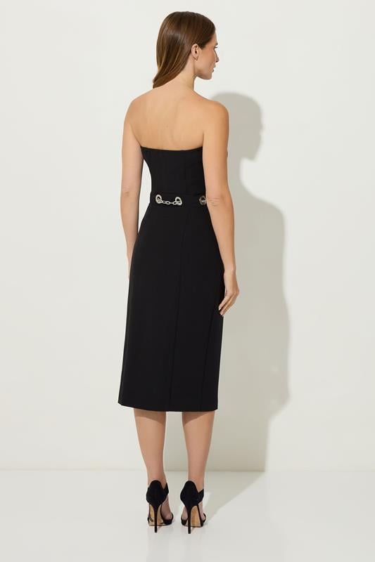 STAR Black Chain Bandeau Midi Dress | StarByJM 3