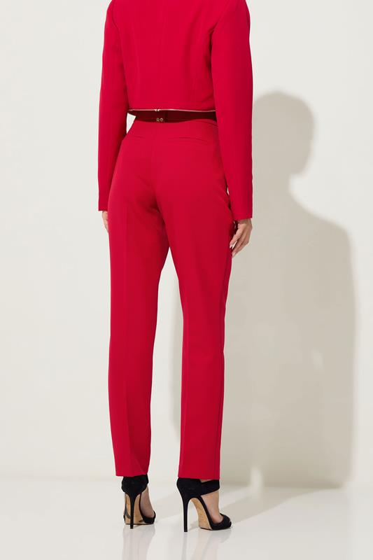STAR Red Tailored Straight Leg Trousers | StarByJM 5
