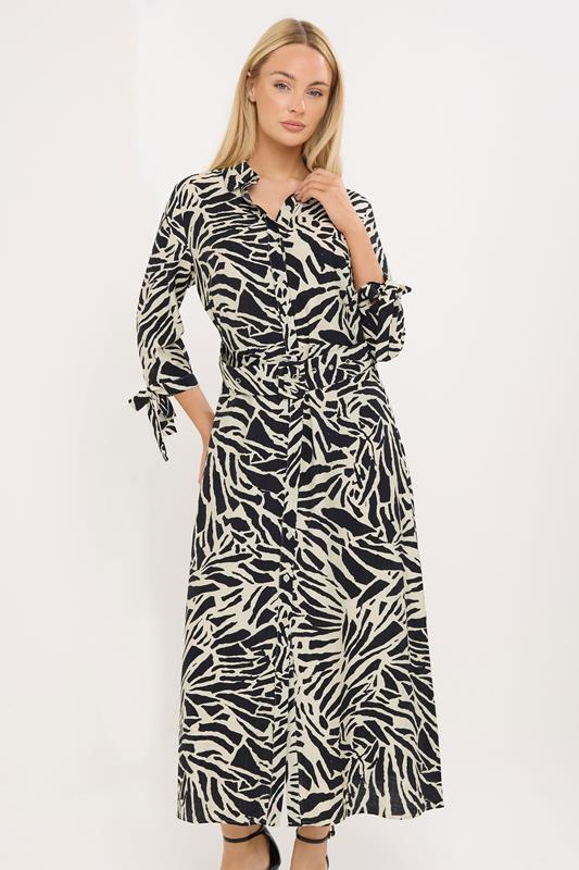 Women's Maxi Dresses STAR Black Printed Shirt Dress