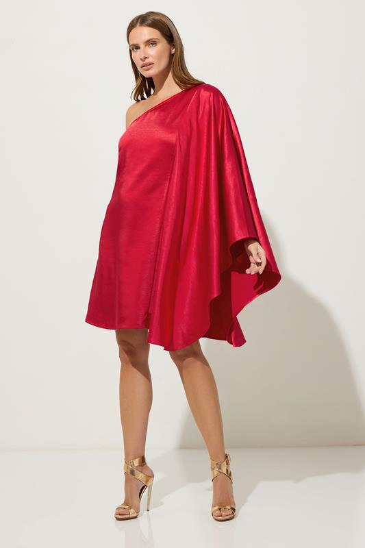 Women's Mini Dresses STAR Red Asymmetric Mini Dress