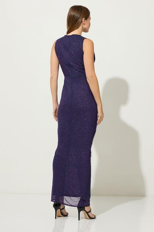 STAR Purple Embellished Mesh Maxi Dress | StarByJM 3