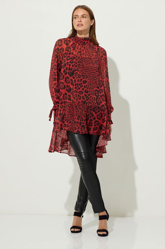 STAR Red Leopard Print Dipped Hem Tunic Top | StarByJM 2