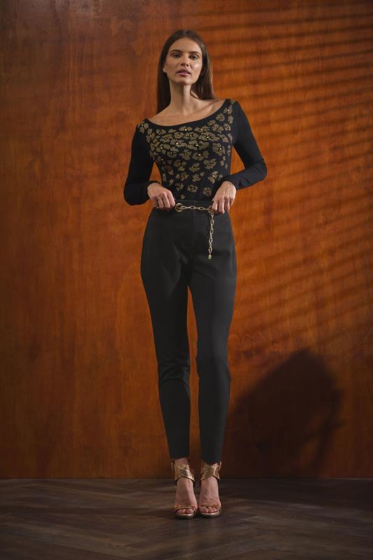 STAR Black Animal Embellished Top | StarByJM 1