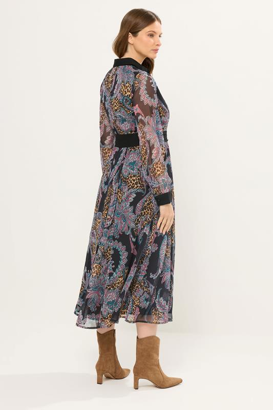 STAR Black Paisley Print Shirt Dress 3