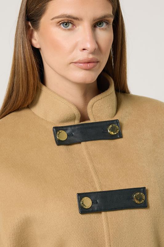 STAR Natural Brown Button Through Cape Coat | StarByJM 5