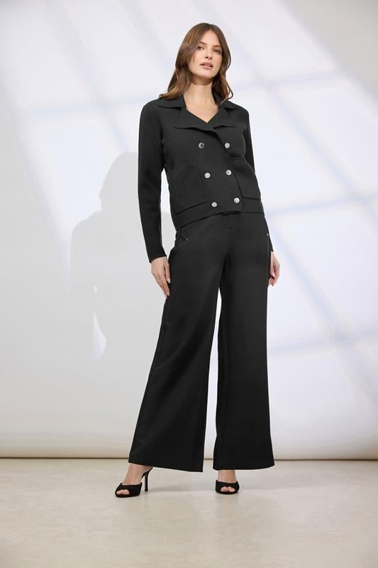 Women's Cardigans STAR Black Military Button Cardigan