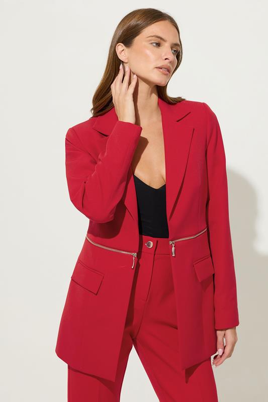 STAR Red Zip Waist 2-In-1 Blazer | StarByJM 1