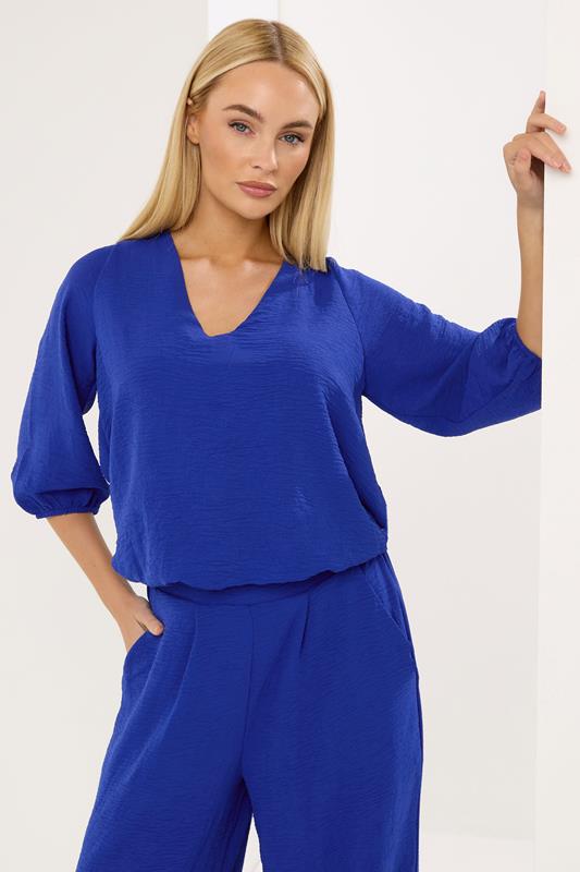Women's Evening Tops STAR Blue Bubble Hem Top