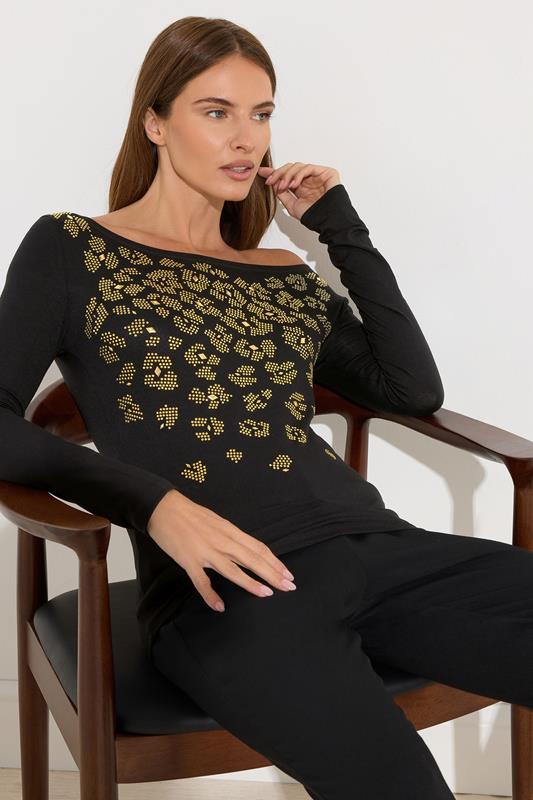 STAR Black Animal Embellished Top | StarByJM 2