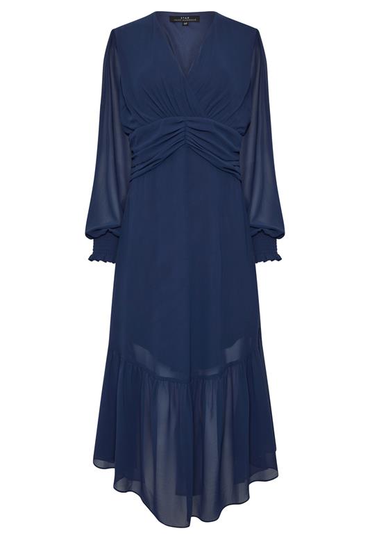 STAR Navy Blue Pleated Maxi Dress | StarBYJM 5