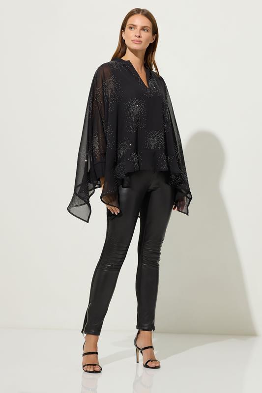 STAR Black Embellished Cape Blouse | StarByJM 2