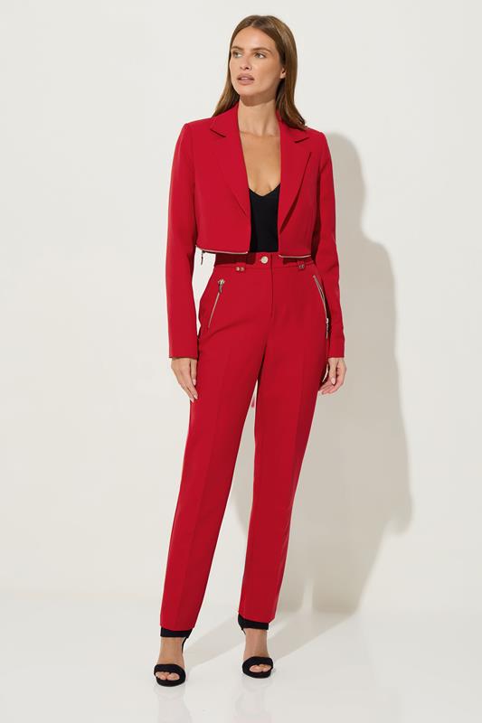 STAR Red Tailored Straight Leg Trousers | StarByJM 1
