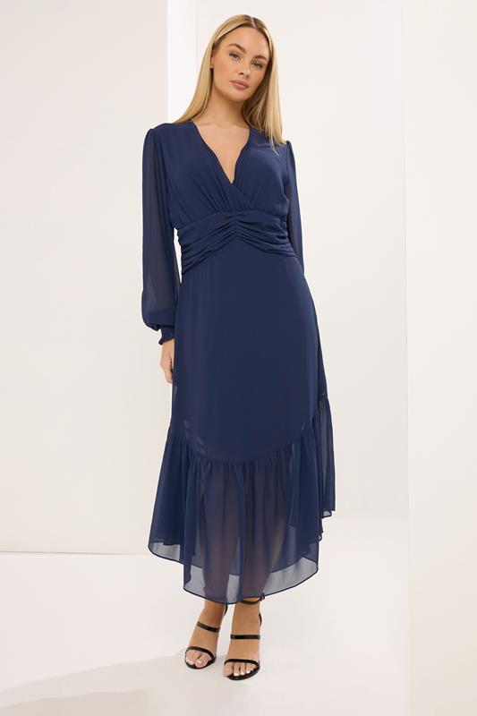 STAR Navy Blue Pleated Maxi Dress | StarBYJM 1