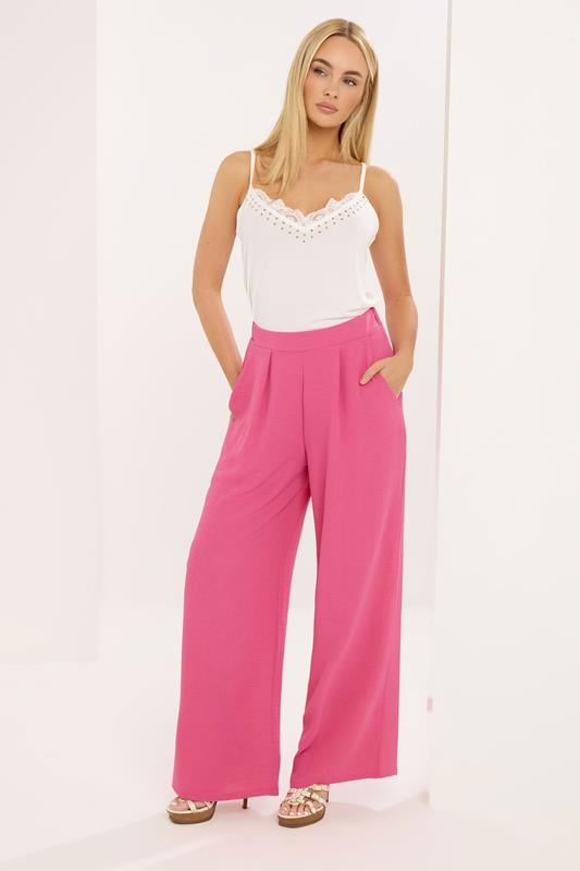 Women's Wide Leg Trousers STAR Pink Wide Leg Trousers