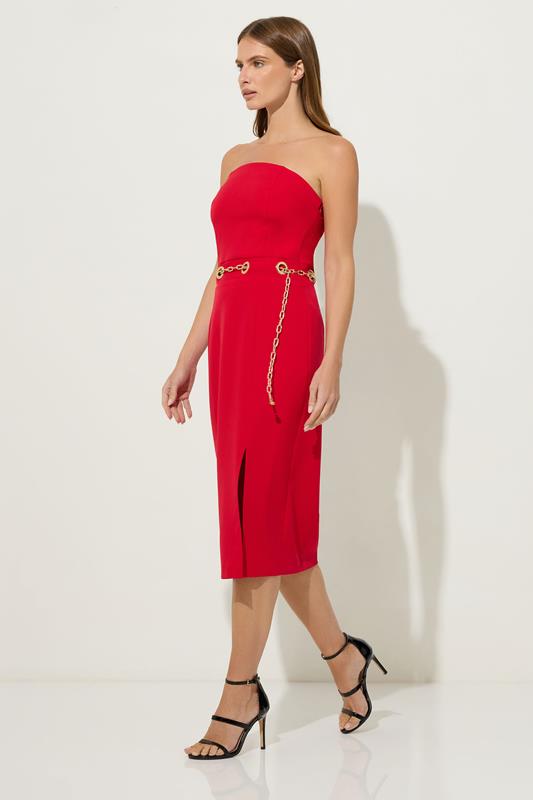 STAR Red Chain Bandeau Midi Dress | StarByJM 2