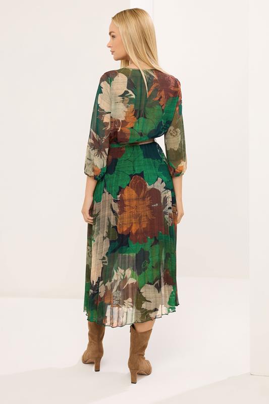 STAR Green Abstract Pleated Dress | StarByJM 2