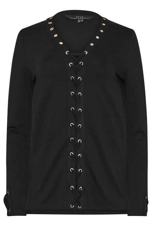 STAR Black Lace Up Eyelet Top | StarByJM 8