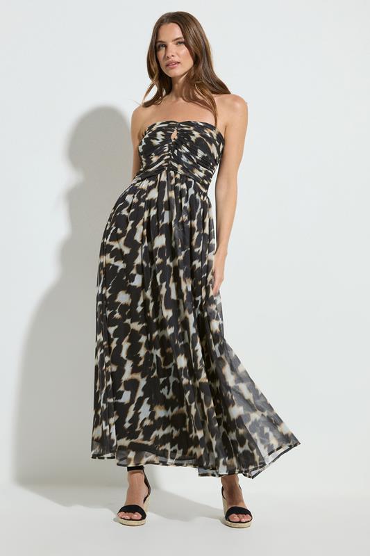 STAR Black Leopard Print Halter Neck Dress | StarByJM 4