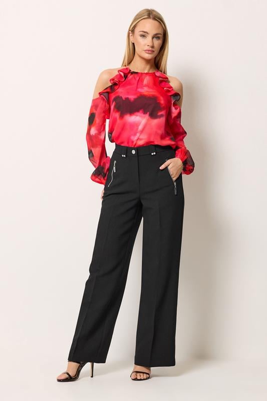 Women's Wide Leg Trousers STAR Black Tailored Wide Leg Trousers