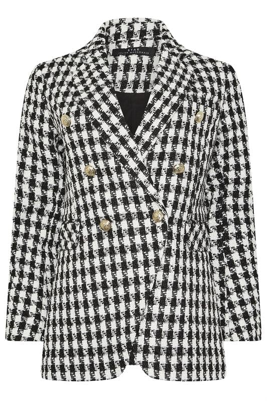 STAR Black Checked Double Breasted Blazer | StarByJM 1
