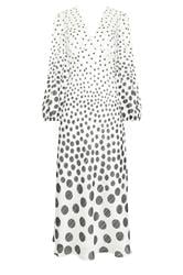 STAR White Sheer Spot Metallic Tea Dress | StarByJM 1