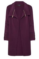 STAR Burgundy Red Zip Detail Cardigan | StayByJM 5