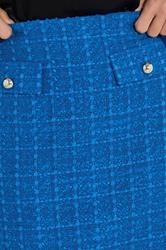 STAR Blue Tweed Button Mini Skirt | StarByJM 6