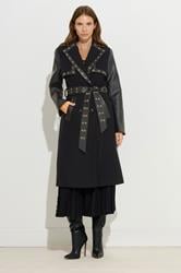 STAR Black Faux Leather Trim Coat | StarByJM 2