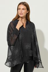 STAR Black Embellished Cape Blouse | StarByJM 1