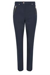 STAR Navy Blue Tailored Straight Leg Trousers | StarByJM 2