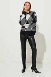 STAR Black Argyle Knitted Jumper | StarByJM 2