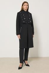 STAR Black Eyelet Collar Coat | StarByJM 3