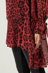 STAR Red Leopard Print Dipped Hem Tunic Top | StarByJM 4