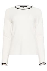 STAR Ivory White Contrast Trim Jumper | StarByJM 2